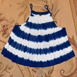 Women’s Blue Striped Express Tank top Size XS